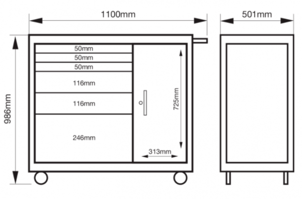 Kích thước BAHCO 1475KXL6C